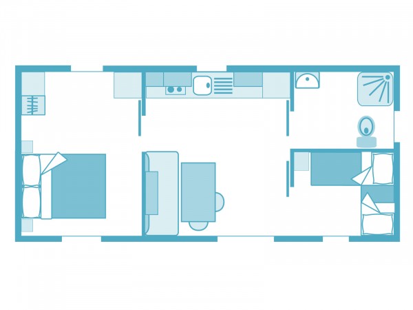 Mobil home PMR 5 personnes 2 chambres climatisé(e) 3 fleurs PMR - Canet ...