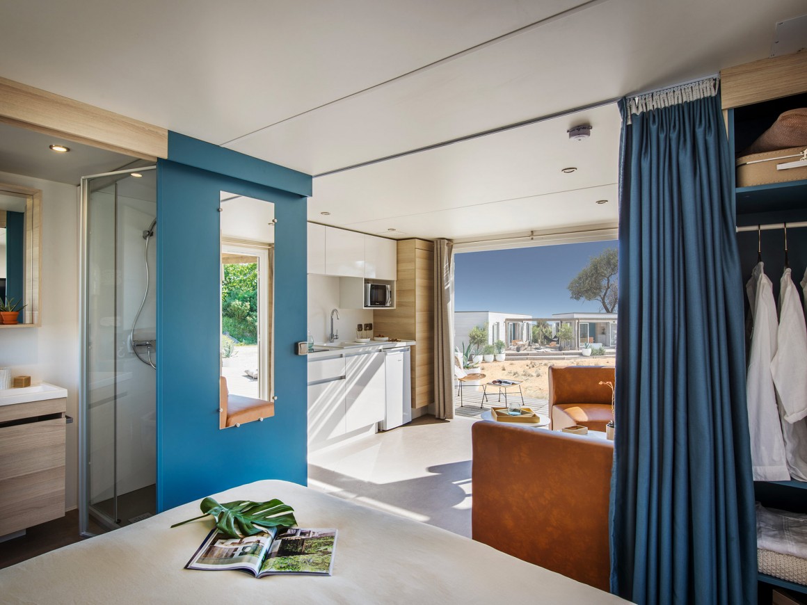 Mobil home Key West 2 personen 1 Kamer 1 badkamer Premium Estrébœuf