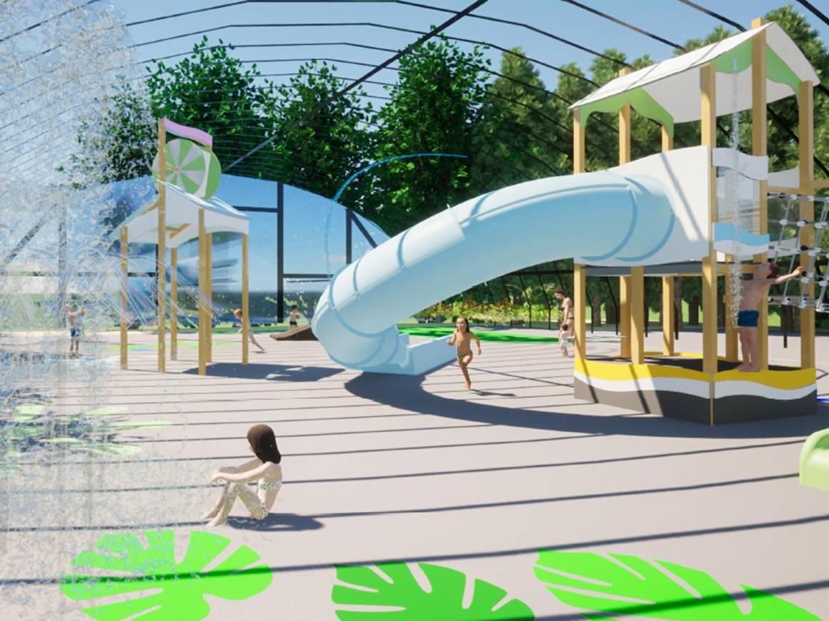 L'Océan Breton: a campsite in Lesconil with a water park and waterslides