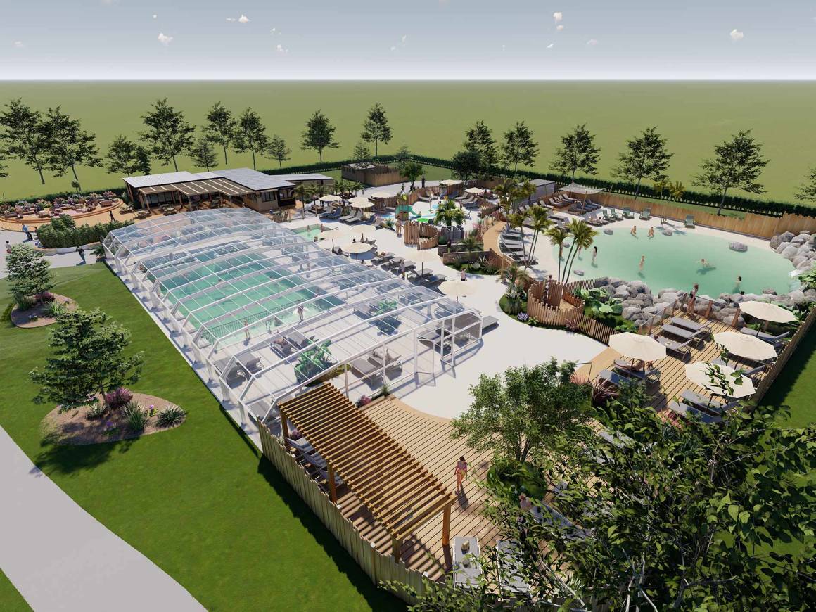 Check out the bathing area at the Yelloh! Village Parc Sainte Brigitte