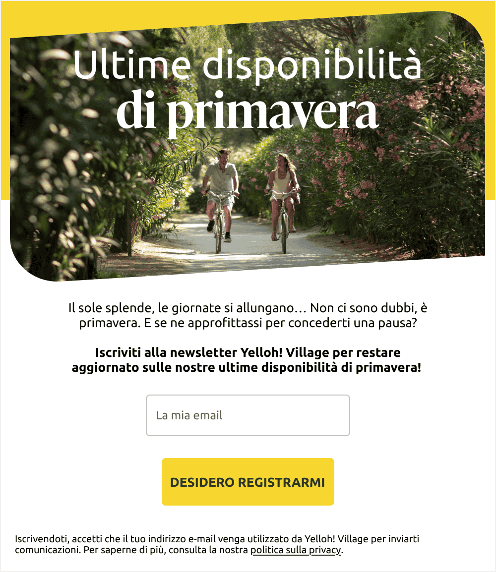 Ultime disponibilità di primavera